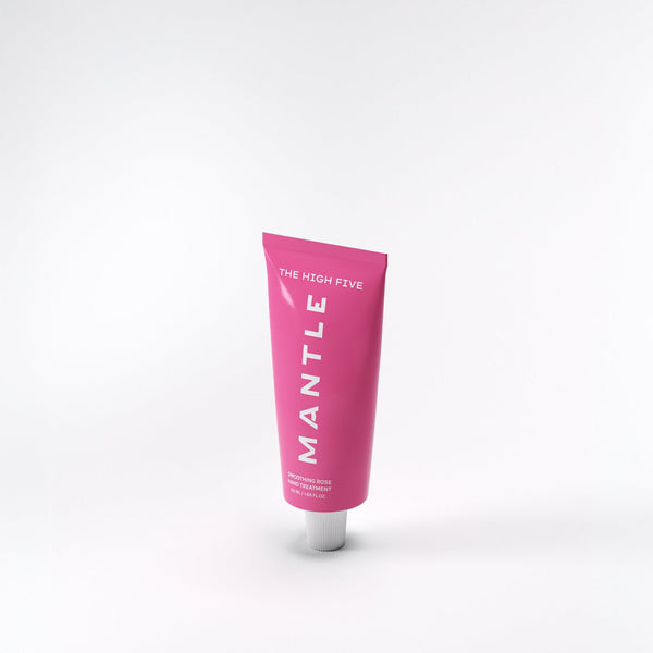 The High Five Rose Edition by MANTLE - a softening and smoothing hand cream, scented with exclusive pure rose oil in a pink metallic tube