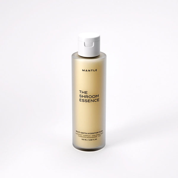 The Shroom Essence by MANTLE - multi-depth hydration essence in a frosted glass bottle